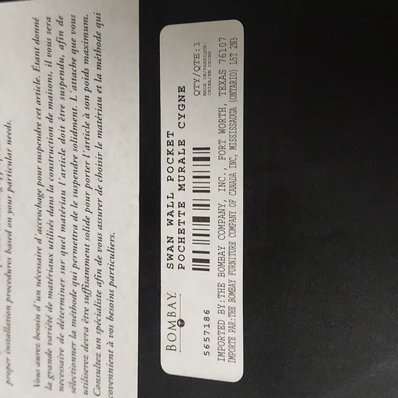 Bombay company swan wall pocket - Picture 5 of 13